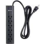 Barra Multicontactos Steren 17m 15A 6 Contactos Americanas/Europeas 70J Color Negro