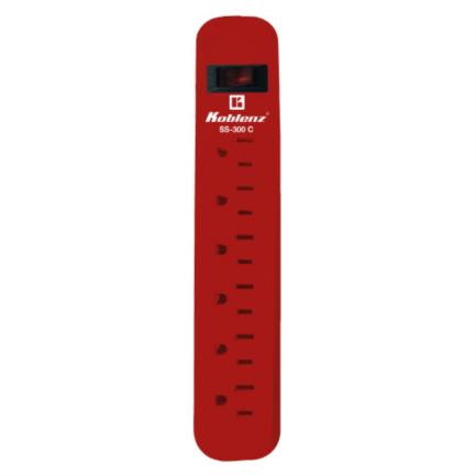 Supresor Rojo Koblenz SS-300-C 300 Joules 6 Contactos Aterrizados Switch On/Off