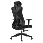 Silla de Oficina Acteck Floe Pro EC737 Ergonomica Ajuste lumbar Sistema de bloqueo Soporta Hasta 120 Kg Negro