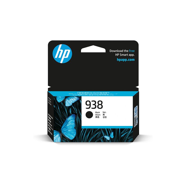 CARTUCHO DE TINTA HP ORIGINAL 938 RENDIMIENTO 1250 PÁGINAS COLOR NEGRO