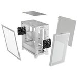 70003 - Gabinete Corsair 3000D AirFlow Media Torre ATX mATX ITX Cristal Templado Blanco 2xFan Sin Fuente