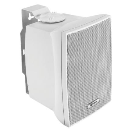 Juego de Bafles Steren de 2 Vías 600W PMPO Tipo Satelital Uso Interno/Externo/Intemperie Color Blanco