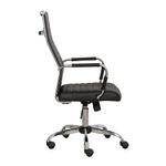 SILLON EJECUTIVO RESPALDO ALTO VINIPIEL NEGRO