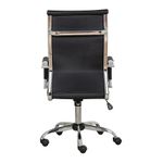 SILLON EJECUTIVO RESPALDO ALTO VINIPIEL NEGRO