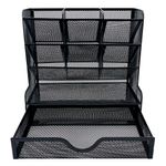 ORGANIZADOR DE MALLA METALICA MULTI SECCIONES CON CAJON