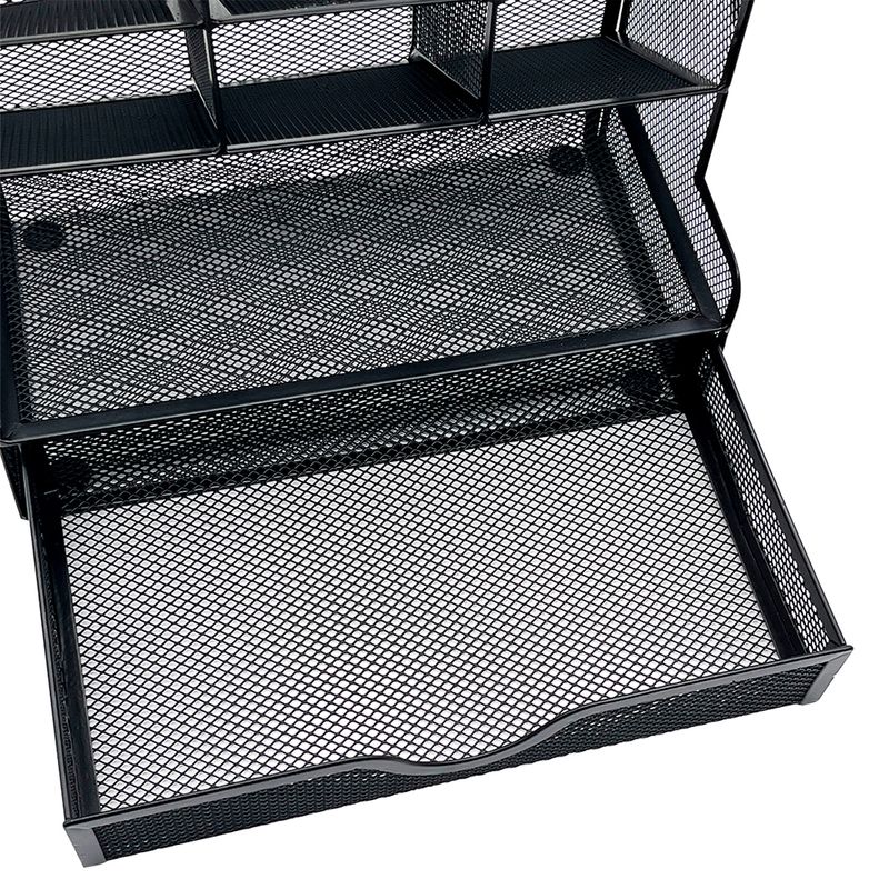 ORGANIZADOR DE MALLA METALICA MULTI SECCIONES CON CAJON
