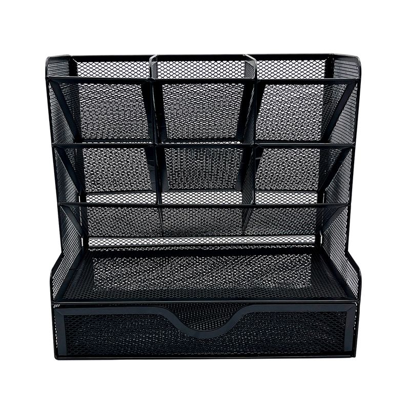 ORGANIZADOR DE MALLA METALICA MULTI SECCIONES CON CAJON