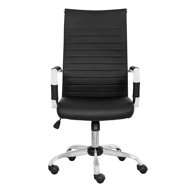 SILLON EJECUTIVO RESPALDO ALTO VINIPIEL NEGRO