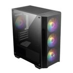 Gabinete Gamer MSI MAG FORGE M100A Mid Tower mATX ITX 4xFan RGB Panel Acrilico Color Negro