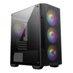 Gabinete Gamer MSI MAG FORGE M100A Mid Tower mATX ITX 4xFan RGB Panel Acrilico Color Negro
