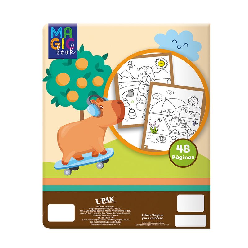 LIBRO COLOREAR MAGICO CAPIBARA