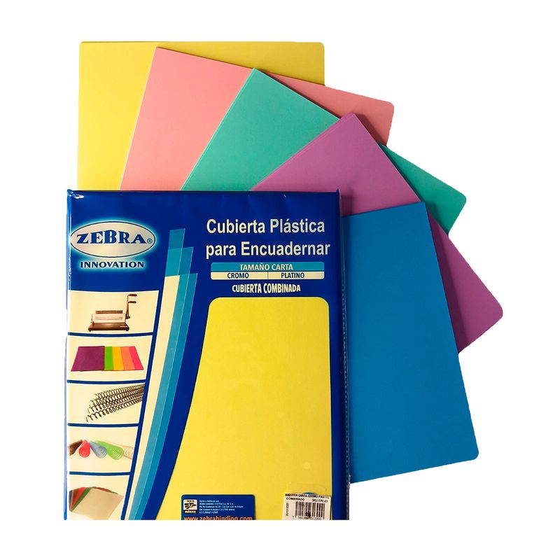CUBIERTA PLASTICA CARTA COLORES PASTEL 25 JUEGOS 14P ZEBRA