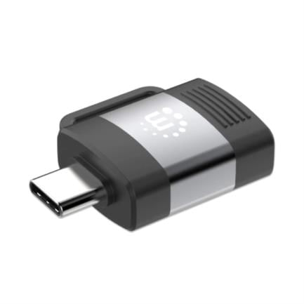 61133 - Adaptador Manhattan USB-C a USB-A V3 2 Aluminio Color Negro-Gris Espacial