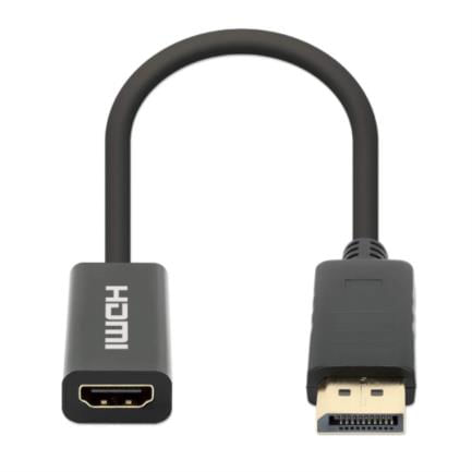 62140 - Adaptador Manhattan DisplayPort-M a HDMI-H 4K-60Hz Color Negro