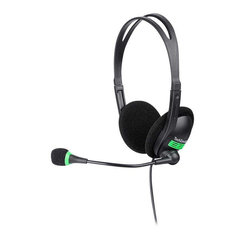 DIADEMA CON MICROFONO TECHZONE CABLE 15M 35MM WIN MAC ANDROID