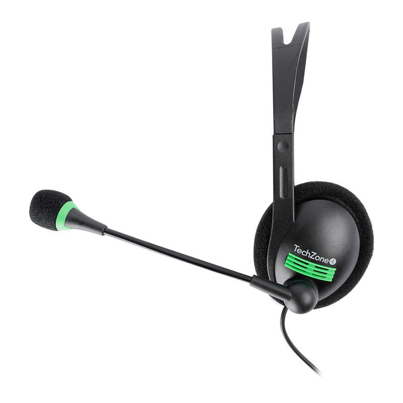 DIADEMA CON MICROFONO TECHZONE CABLE 15M 35MM WIN MAC ANDROID