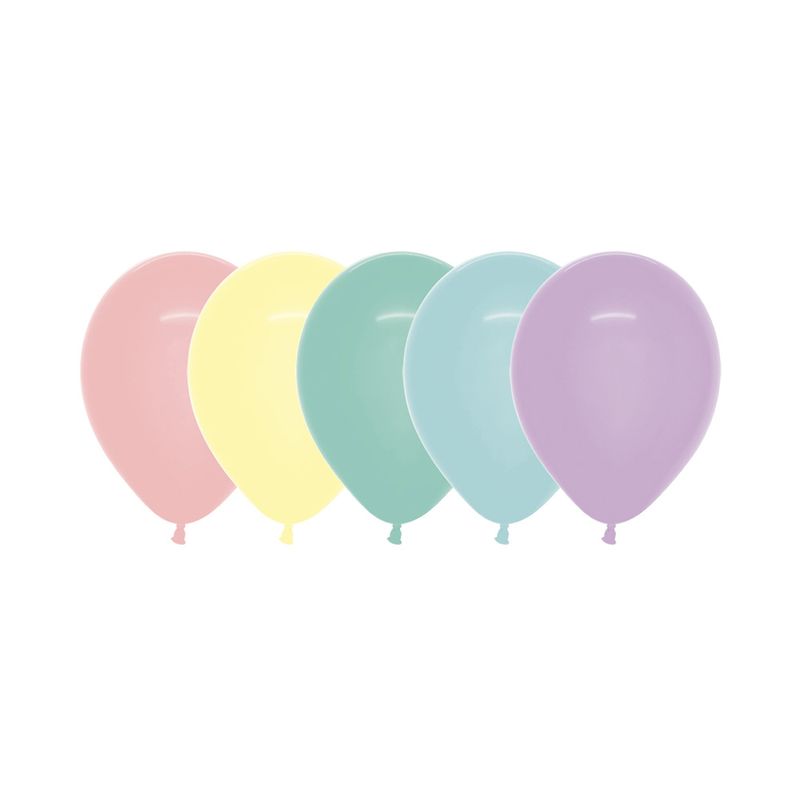 GLOBOS No9 COLORES SURTIDOS PASTELES C/36 PZAS