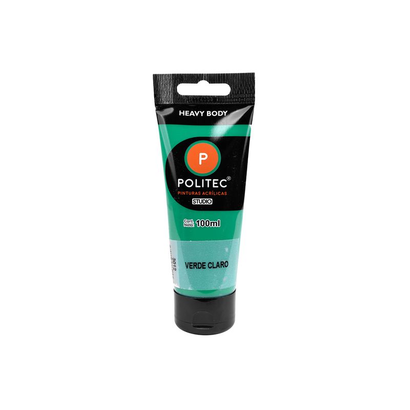 PINTURA ACRILICA POLITEC 100ML VERDE CLARO TUBO