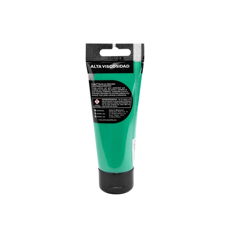 PINTURA ACRILICA POLITEC 100ML VERDE CLARO TUBO