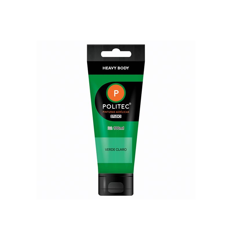 PINTURA ACRILICA POLITEC 100ML VERDE CLARO TUBO