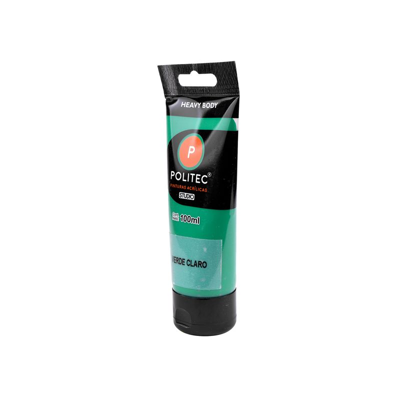 PINTURA ACRILICA POLITEC 100ML VERDE CLARO TUBO