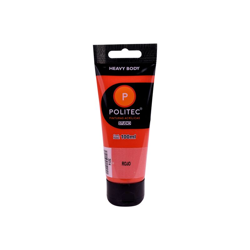 PINTURA ACRILICA POLITEC 100ML ROJO TUBO