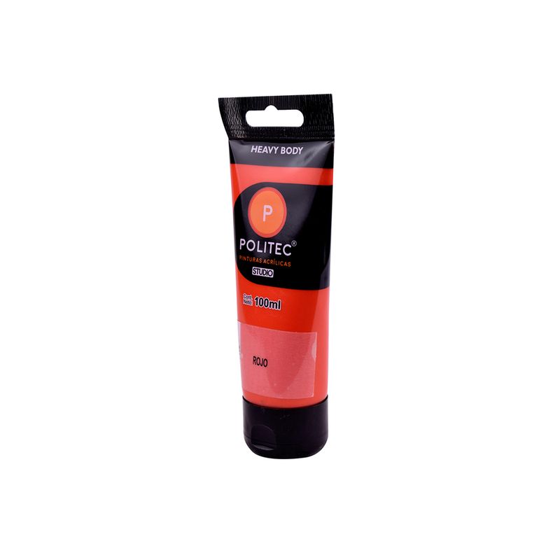 PINTURA ACRILICA POLITEC 100ML ROJO TUBO