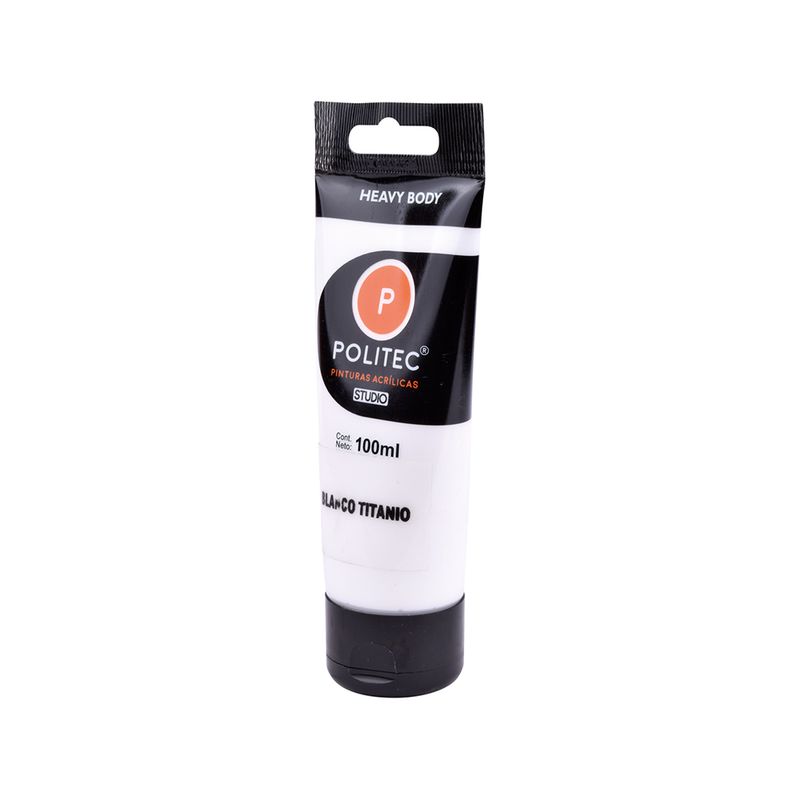 PINTURA ACRILICA POLITEC 100ML BLANCO TITANIO TUBO