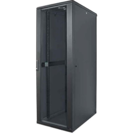 73714 - GABINETE INTELLINET 19" RACK CERRADO 22U PUERTA CRISTAL FLATPACK COLOR NEGRO