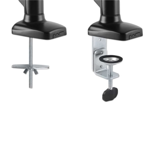 73831 - Soporte MANHATTAN de aluminio con pistones de gas p/2 monitores 17 a 32