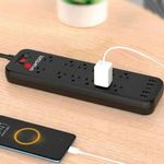 75951 - Supresor de Picos Smartbitt SBSS-B12-5U  12 Contactos y 5 puertos usb