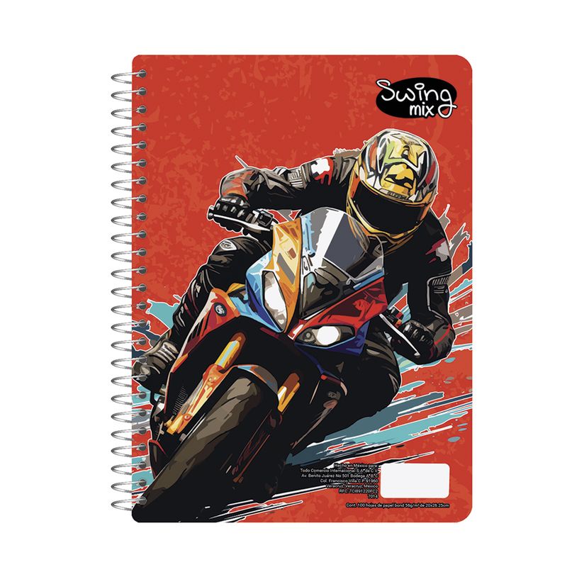 CUADERNO PROFESIONAL 100H RAYAS SWING MIX (M)