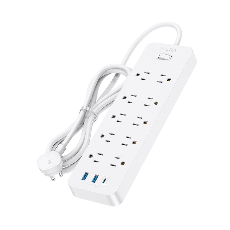 MULTICONTACTO 10 ENTRADAS, 2 ENTRADAS USB-A, 1 ENTRADA USB-C, CON INTERRUPTOR 16AWG, CABLE 15 M