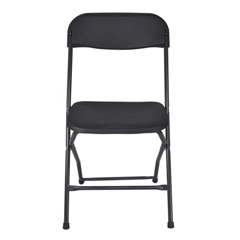 SILLA PLEGABLE PLASTICO NEGRO STANTON