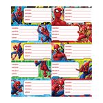 ETIQUETA ESCOLAR SPIDERMAN CLASICO C/20 PIEZAS