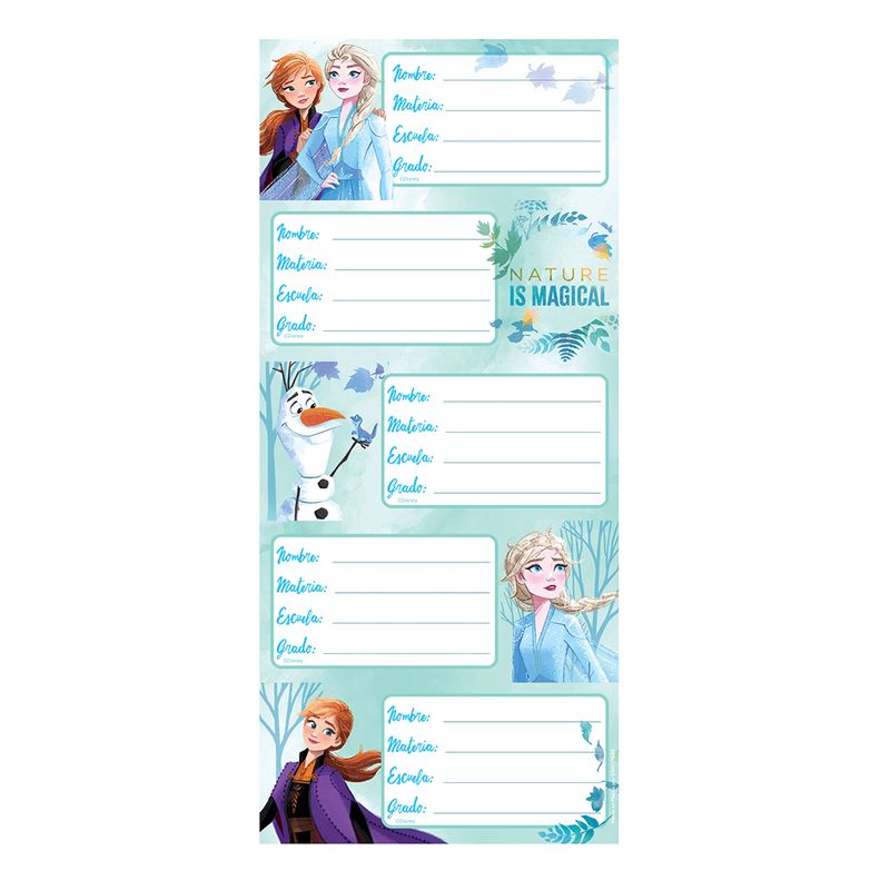 ETIQUETA ESCOLAR FROZEN C/20 PIEZAS