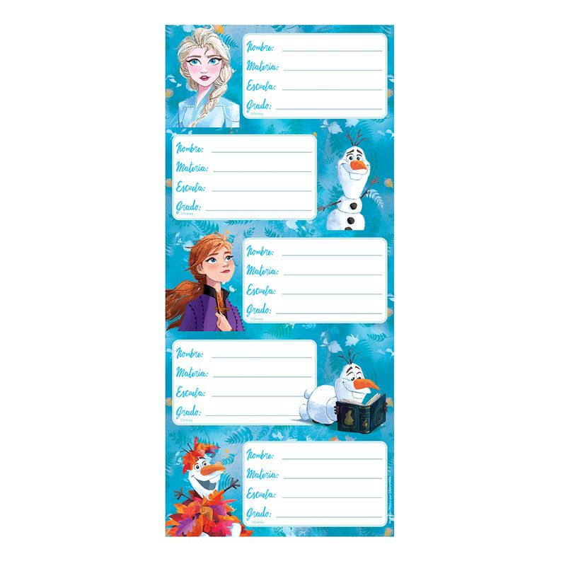 ETIQUETA ESCOLAR FROZEN C/20 PIEZAS