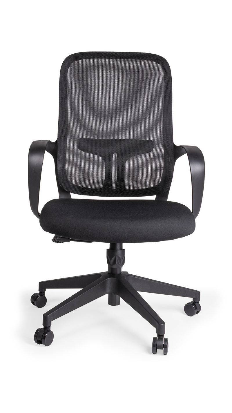 SILLON EJECUTIVO RESPALDO ALTO CON BRAZOS MALLA NEGRO