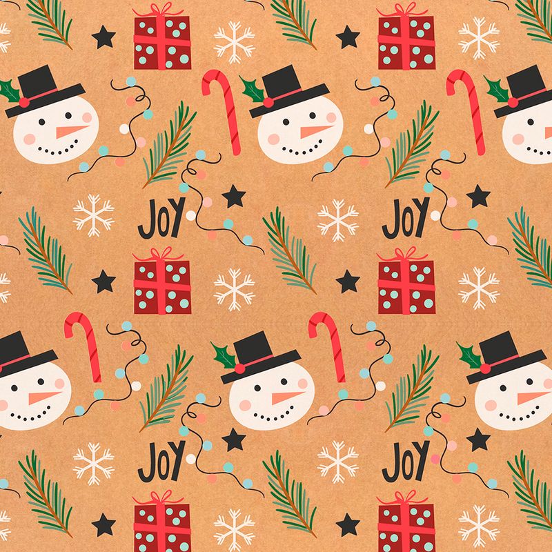77091 - PAPEL KRAFT PARA ENVOLTURA NAVIDAD ROLLO C/2 DIPAK