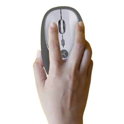 70118 - Mouse Inalámbrico TechZone Jelly Mate Grey de ABS Silicón 3 Botones 1200 DPI con Batería AAA incluida Gris