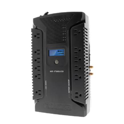 UPS Forza HT-750LCD Interactivo 750VA/450W 12 Salidas Coax USB Sobremesa 120V Negro