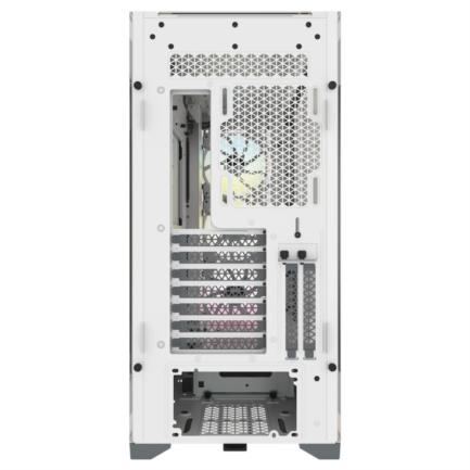 68693 - Gabinete Corsair ICUE 5000X RGB Media Torre EATX ATX mATX ITX Cristal Templado Color Blanco 3xFan RGB Sin Fuente