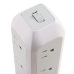 75992 - Torre Multicontacto Verbatim con 11 Tomas de Corriente y Protección contra Sobrecarga Puertos 2xUSB-C 2xUSB-A