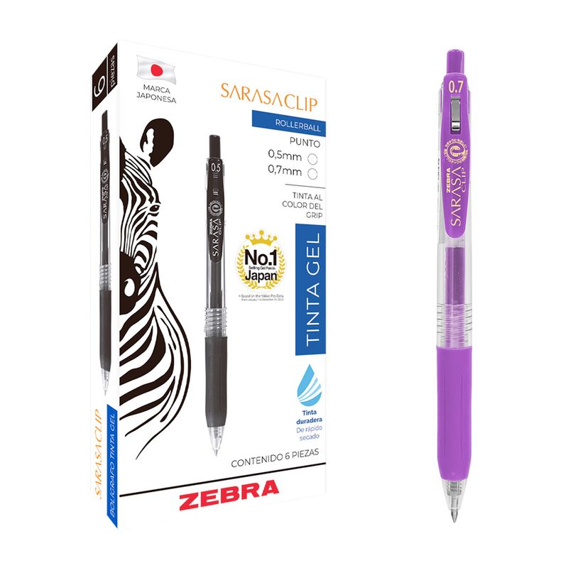 77240 - BOLIGRAFO MEDIANO GEL PURPURA SARASA SPRING