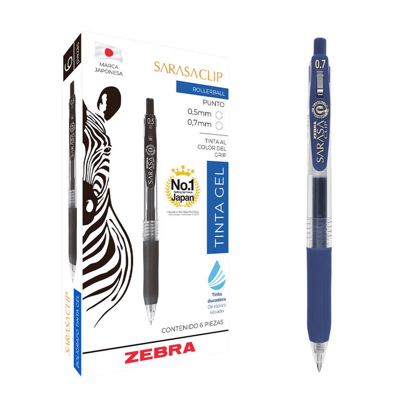 77261 - BOLIGRAFO GEL NEGRO AZULADO SARASA WINTER