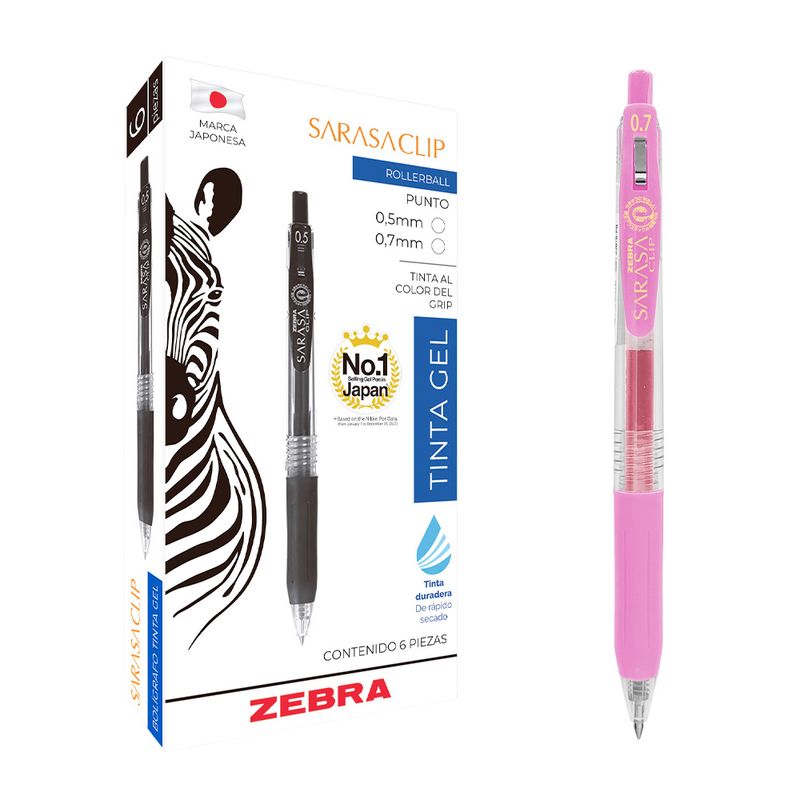 77244 - BOLIGRAFO MEDIANO GEL ROSA CLARO SARASA