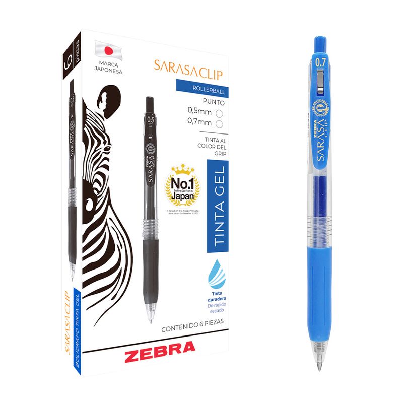 77252 - BOLIGRAFO GEL AZUL PALIDO SARASA WINTER