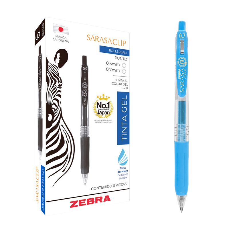 77258 - BOLIGRAFO GEL AZUL CLARO SARASA WINTER