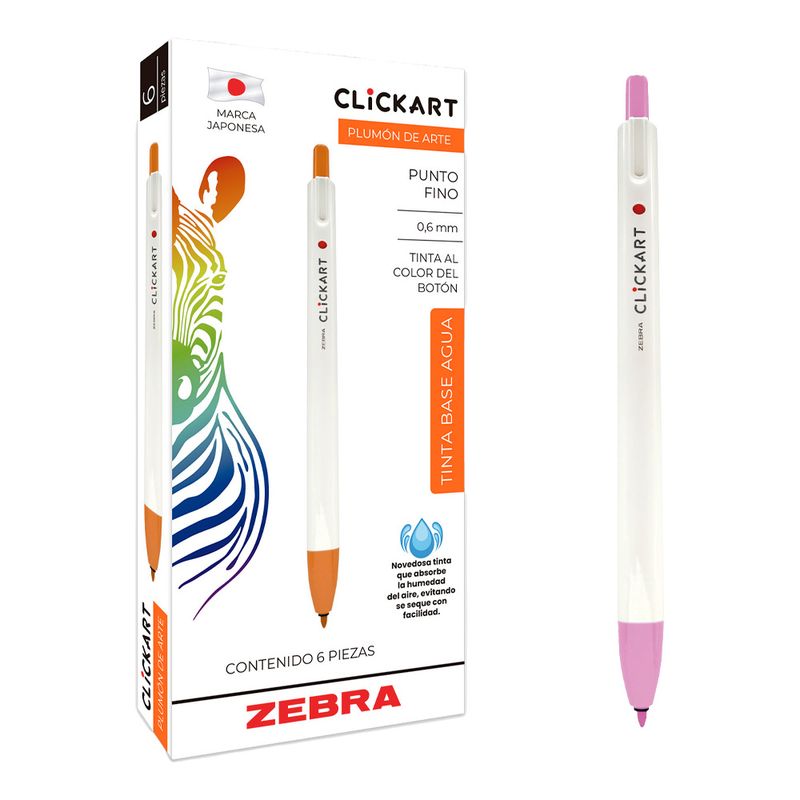 77268 - MARCADOR FINO CLICK ART ROSA