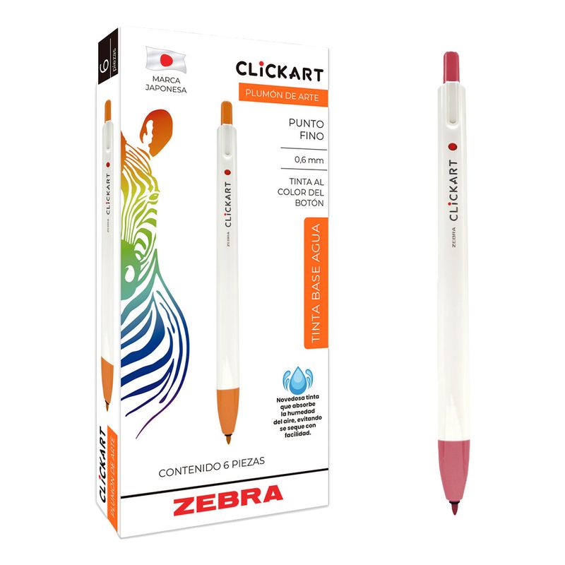 77281 - MARCADOR FINO CLICK ART ROJO CLARO